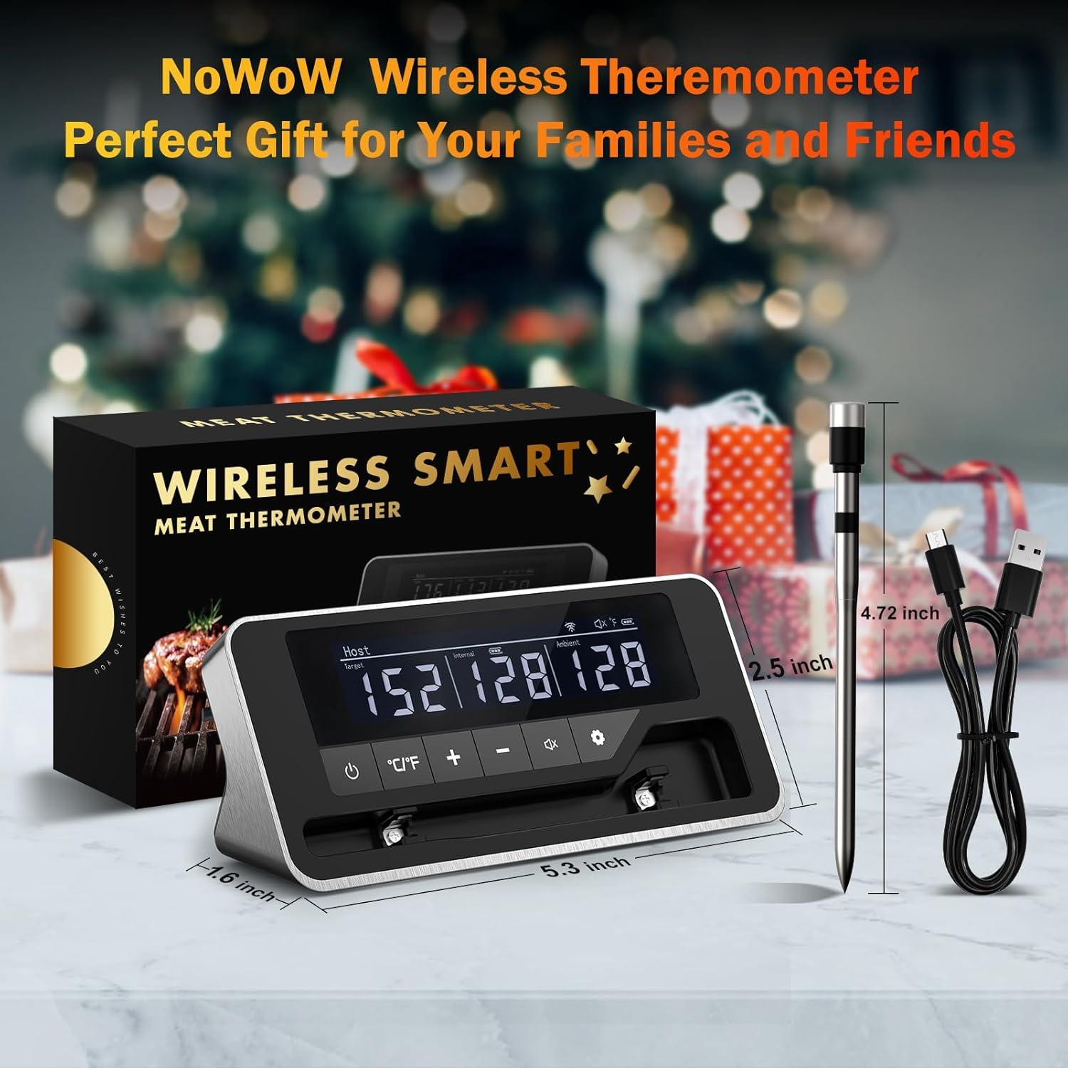 Termómetro de Carne Inalámbrico NoWoW BQ50 Bluetooth 800FT