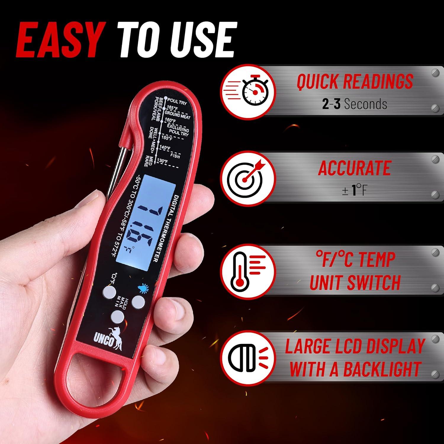 Termómetro Digital de Carne UNCO - Lectura Rápida y Precisa