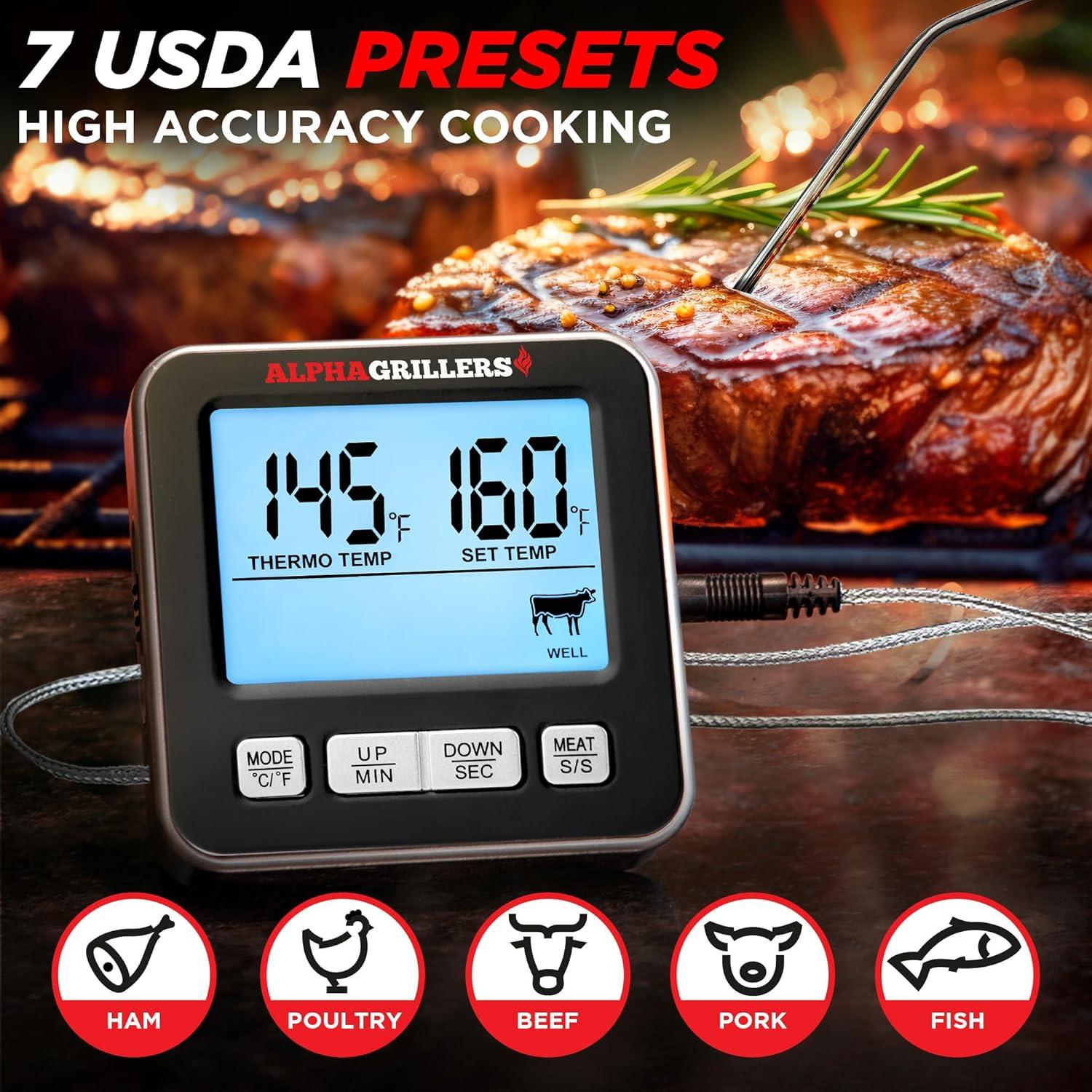 Termómetro Digital para Carne Alpha Grillers 25,4 cm