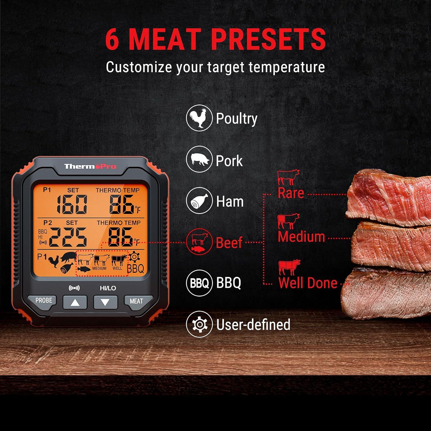 Termómetro Digital de Carne ThermoPro TP-17 Doble Sonda