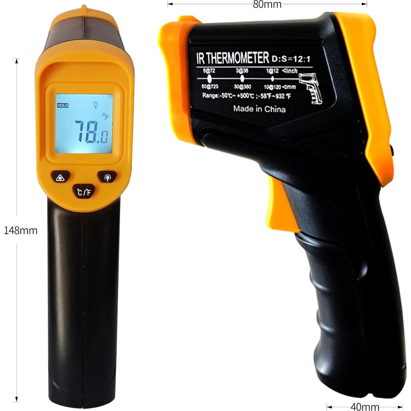 Termómetro Infrarrojo Digital GM50 Dongguan -50°C a 500°C