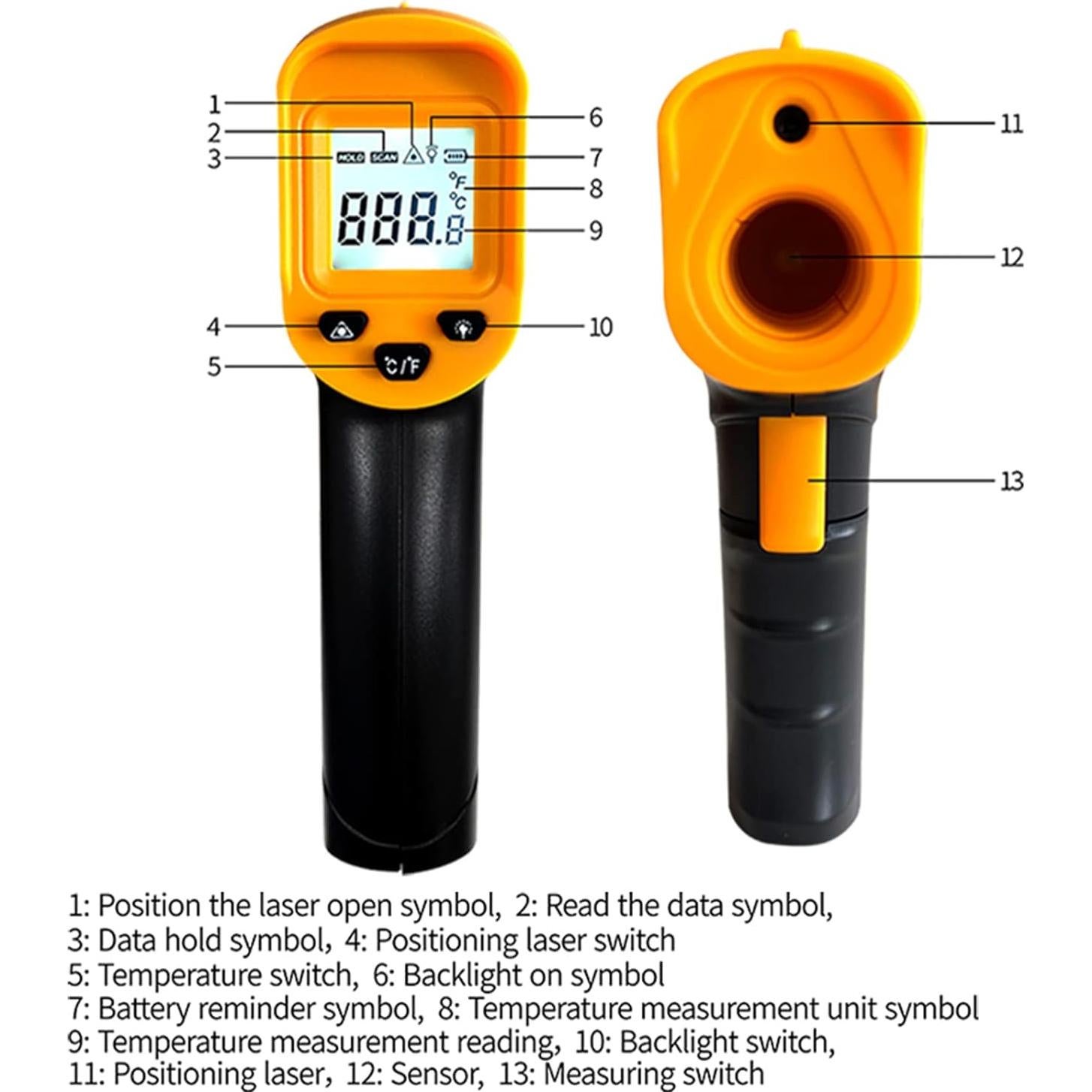 Termómetro Infrarrojo Digital GM50 Dongguan -50°C a 500°C