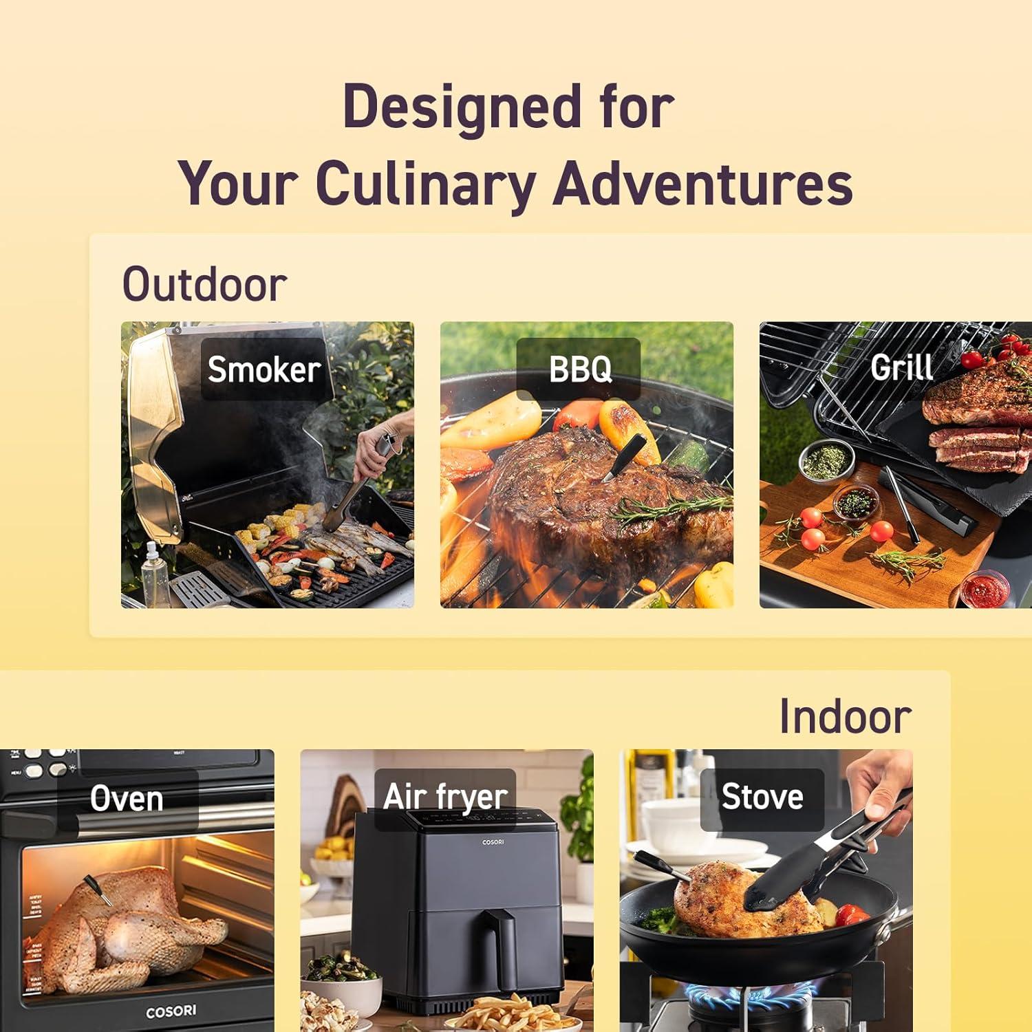 Termómetro de Carne Inalámbrico COSORI CMT-R161S Digital