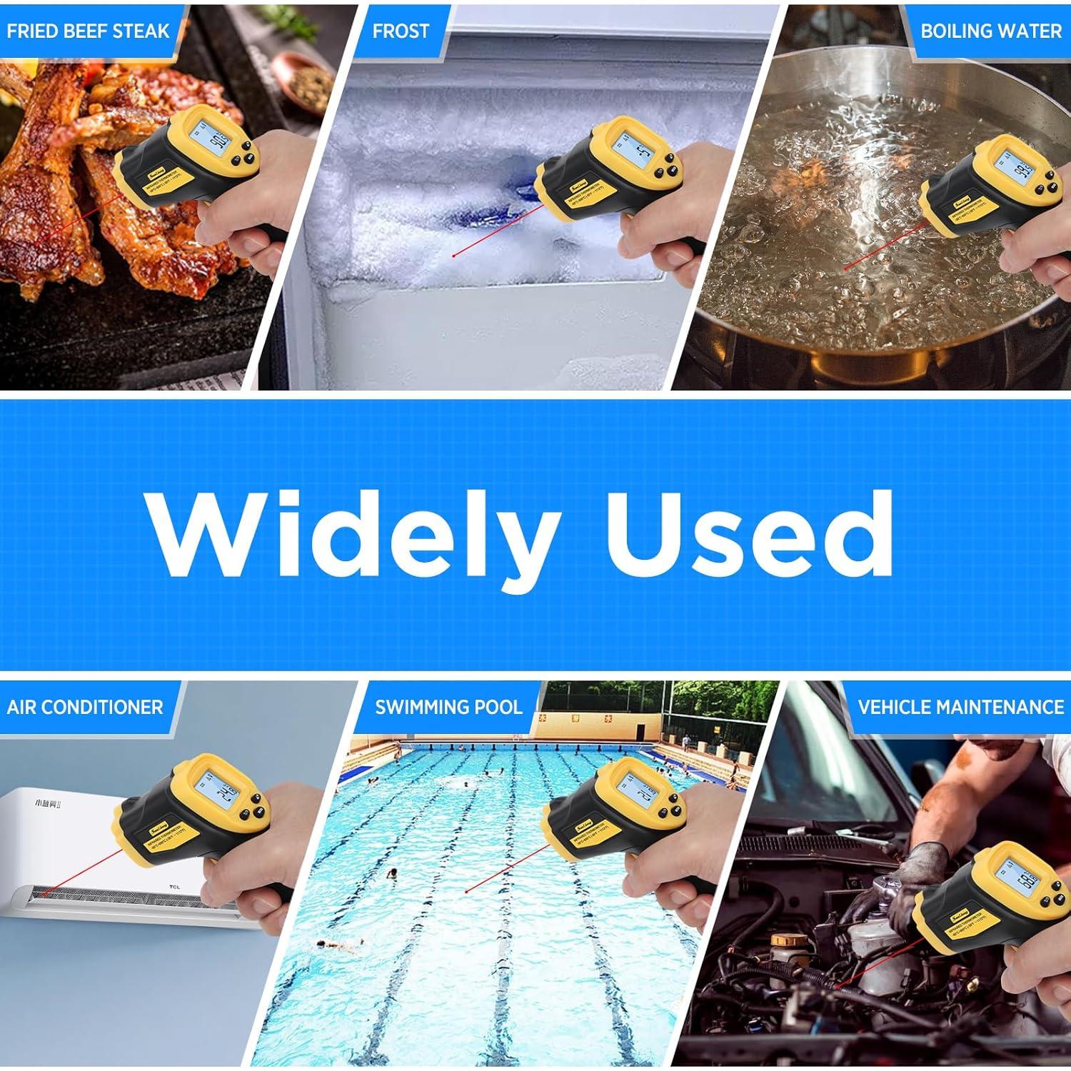 Termómetro Infrarrojo SanLiang -50 a 610°C Emisividad Ajustable