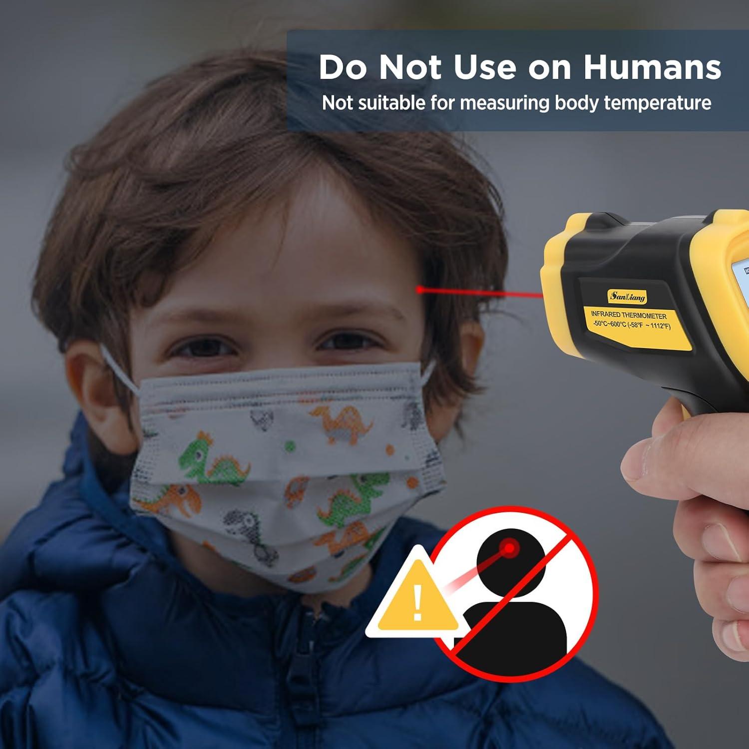 Termómetro Infrarrojo SanLiang -50 a 610°C Emisividad Ajustable