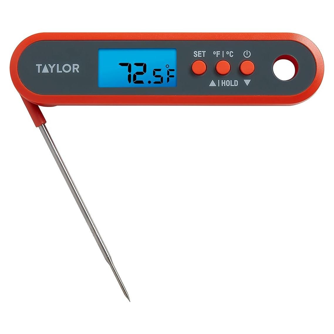 Termómetro Digital de Cocina Taylor Plegable IPX7 con Sonda