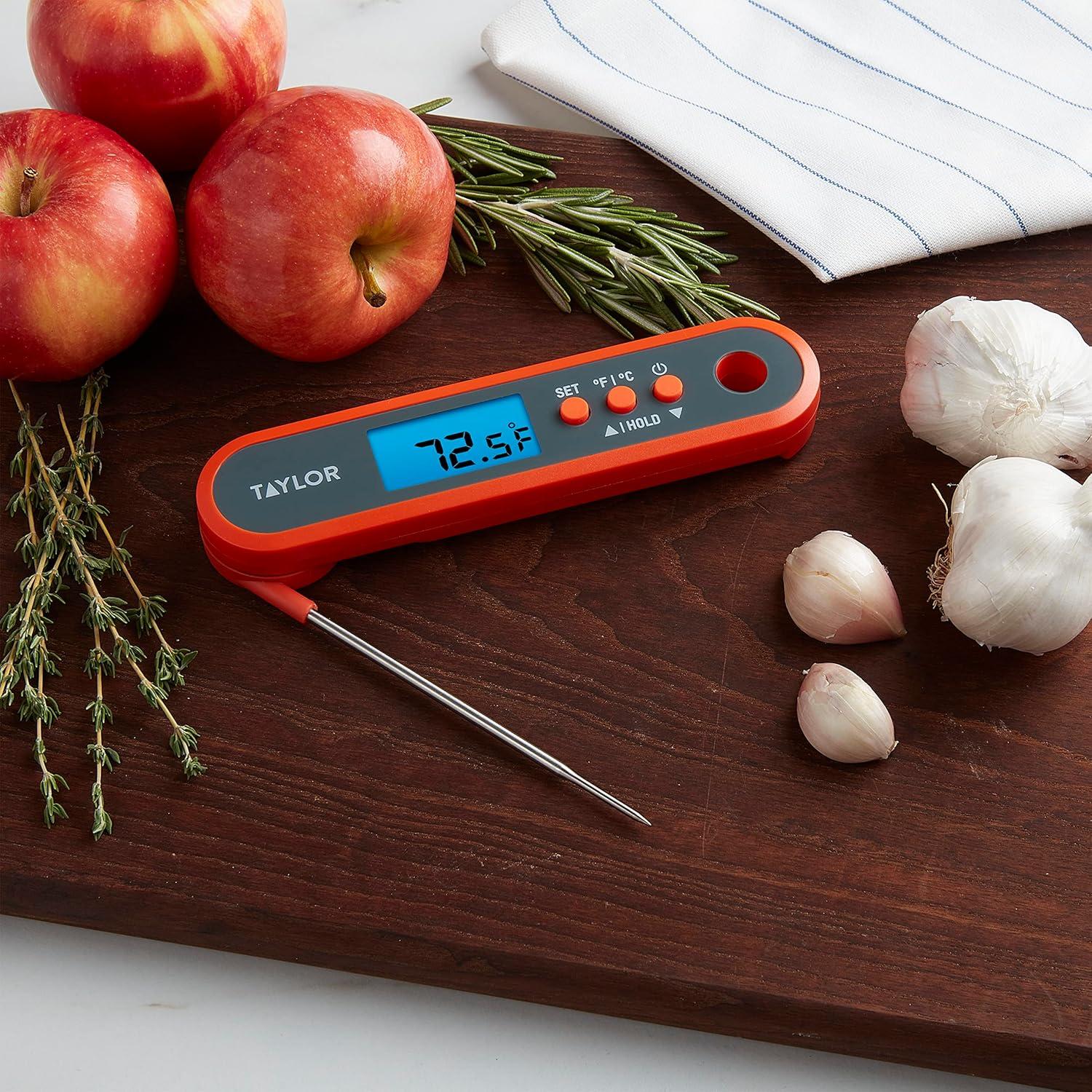 Termómetro Digital de Cocina Taylor Plegable IPX7 con Sonda