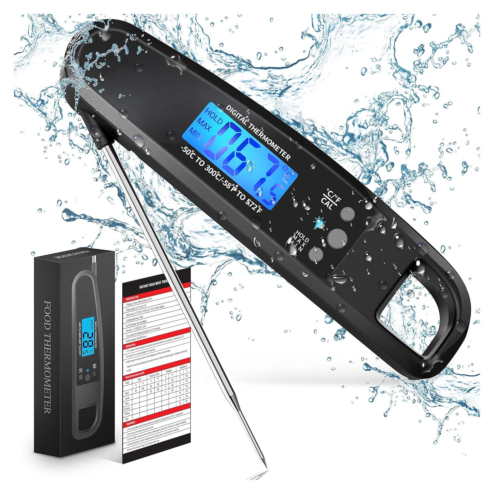 Termómetro Digital de Carne POWLAKENXS 20,32 cm Preciso