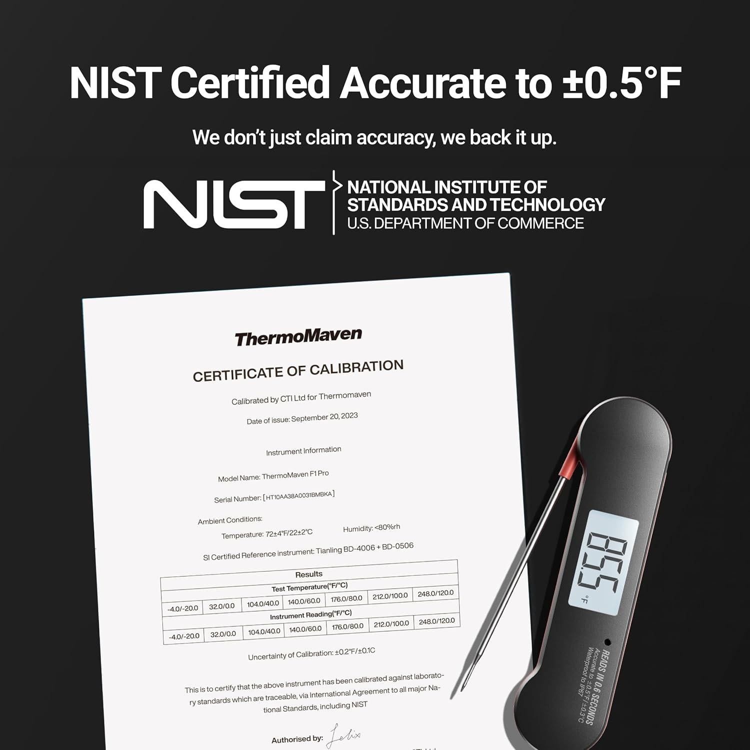 Termómetro de Carne Digital ThermoMaven F1 Pro 0.6s IP67