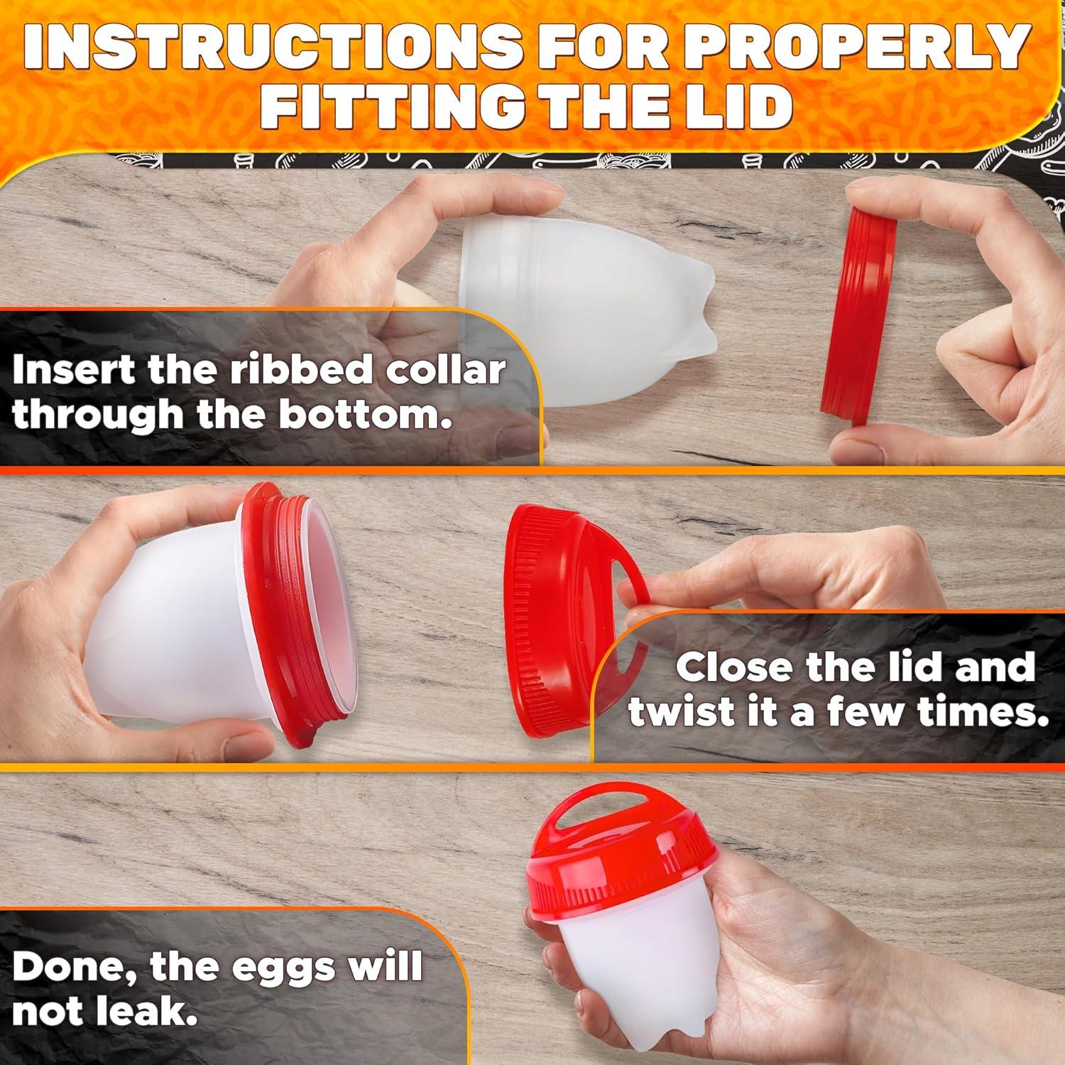 Set de 6 Cápsulas de Cocina para Huevos Duros - Silicona