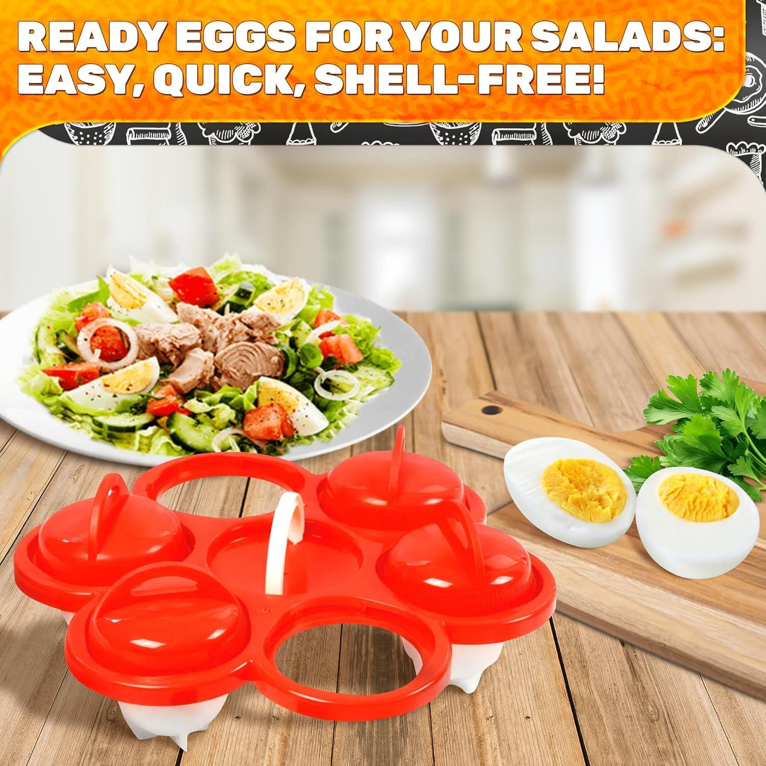 Set de 6 Cápsulas de Cocina para Huevos Duros - Silicona