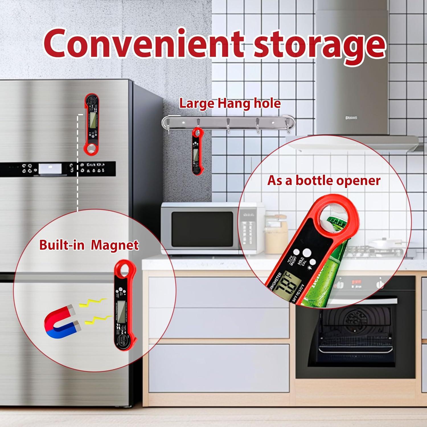 Termómetro Digital de Carne TempSprite Rojo 300°C