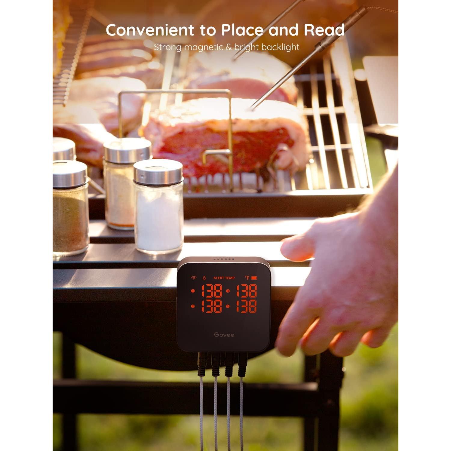 Termómetro de Carne Inalámbrico Govee H5198 4 Sondas WiFi