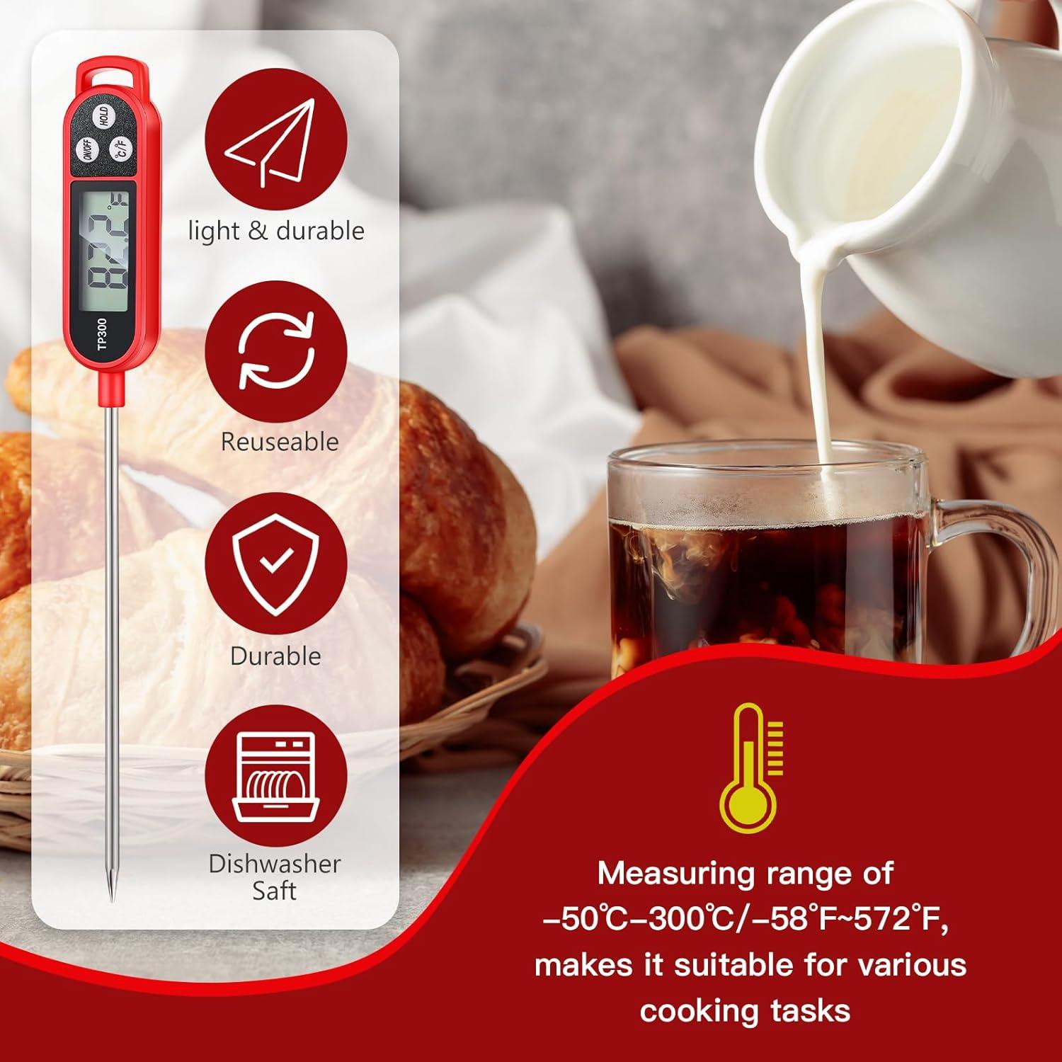 Termómetro Digital de Cocina Copkim TP300 Rojo 24.5 cm