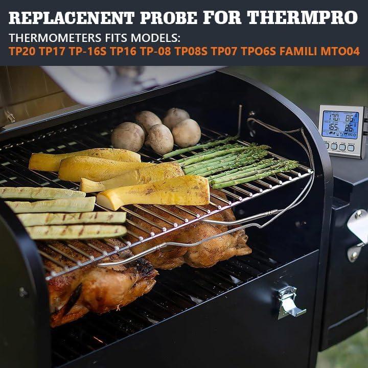 Sonda de Termómetro de Carne YAOAWE 2 Unidades 17.78 cm