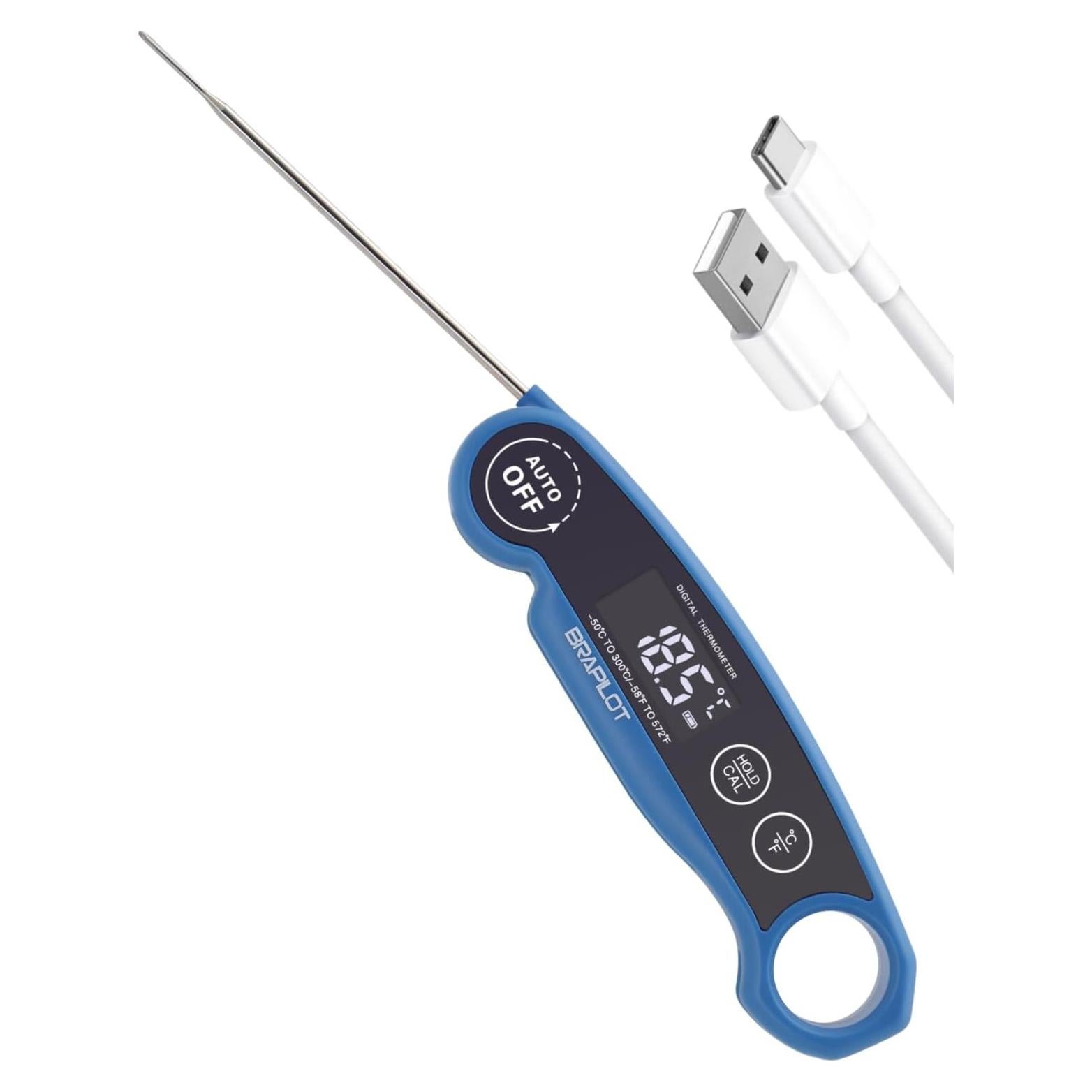 Termómetro Digital de Carne BRAPILOT FT700 Recargable Azul