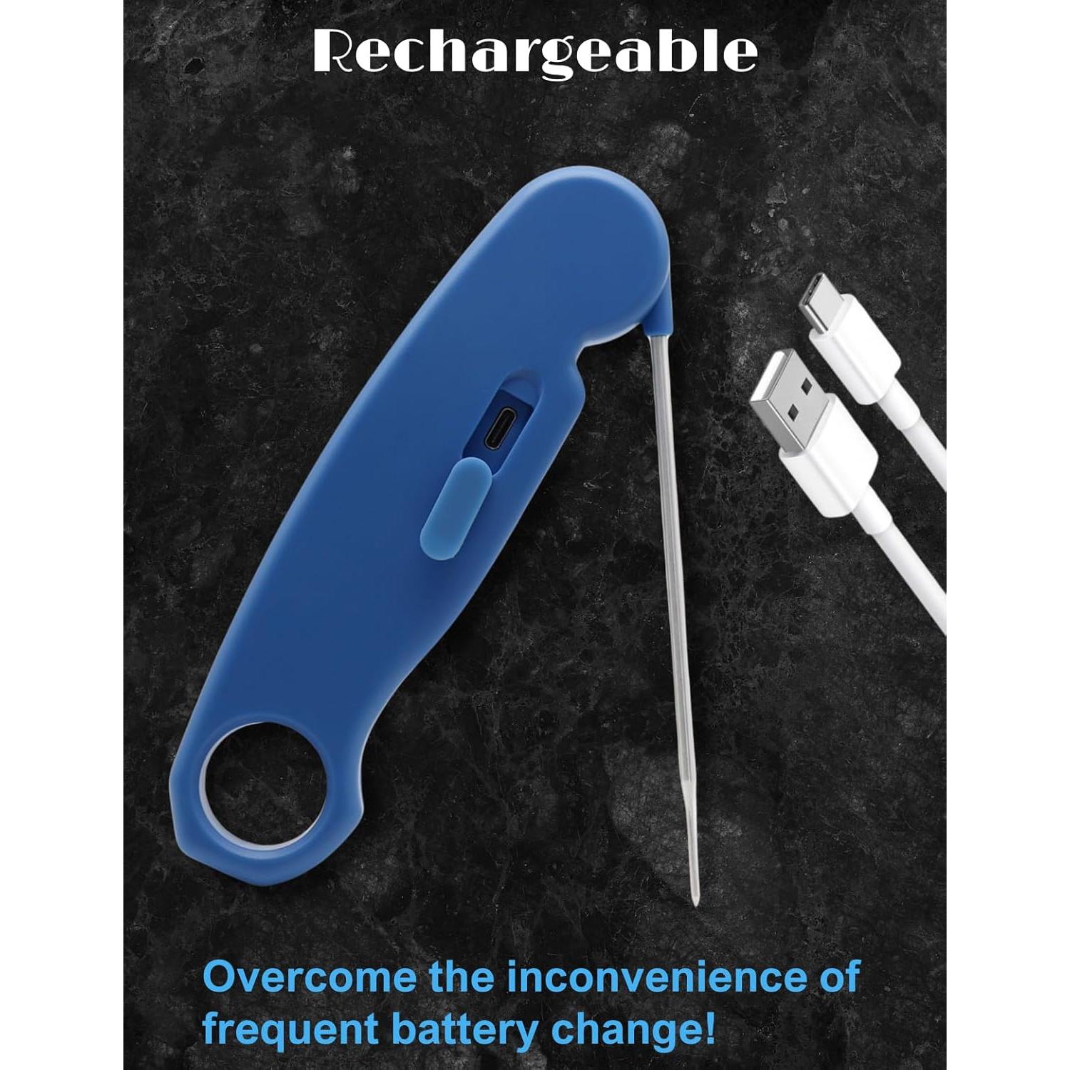 Termómetro Digital de Carne BRAPILOT FT700 Recargable Azul