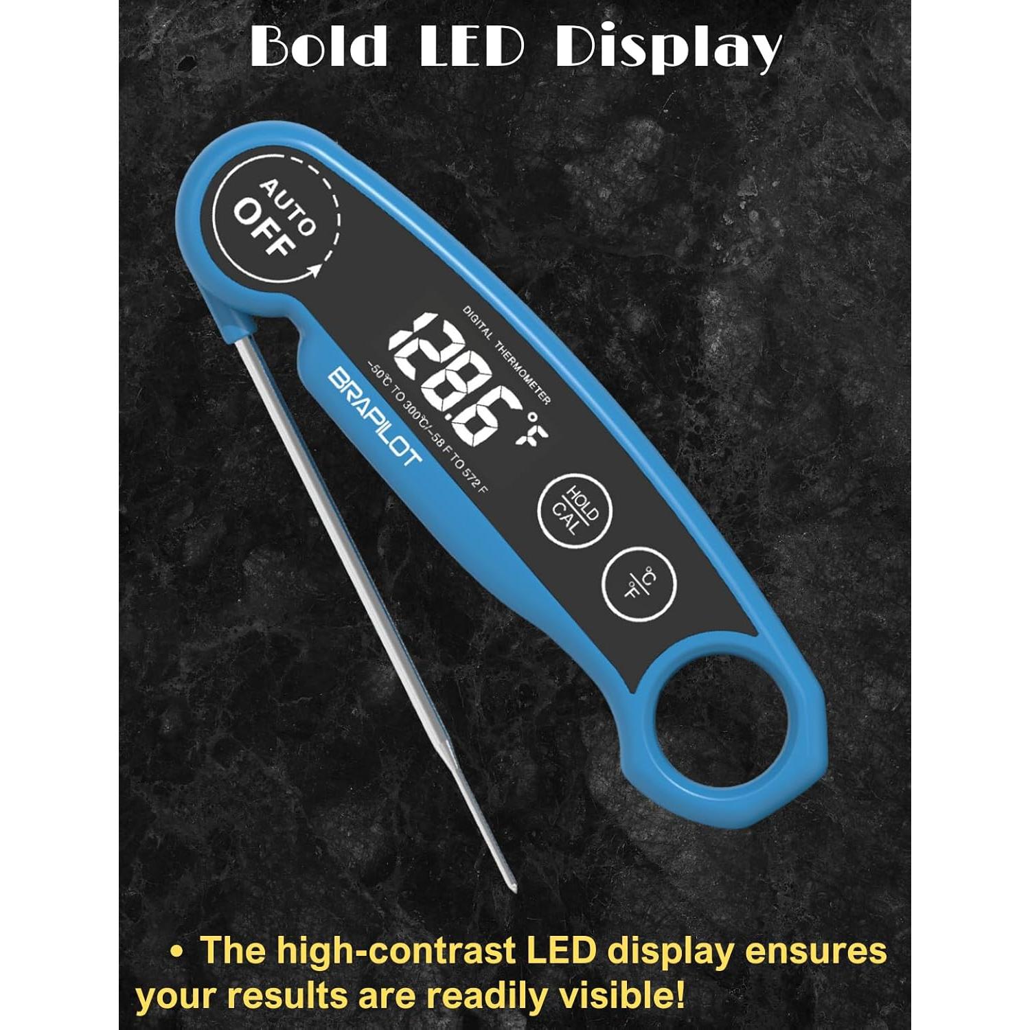 Termómetro Digital de Carne BRAPILOT FT700 Recargable Azul