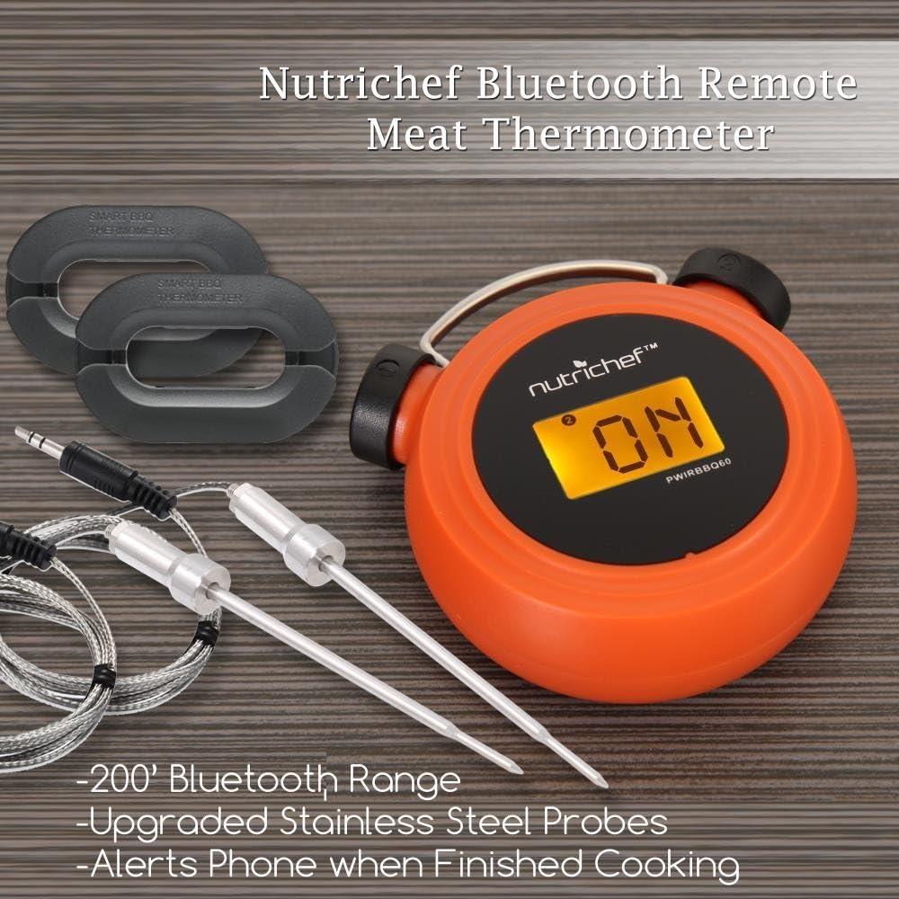 Termómetro de Barbacoa Bluetooth NutriChef PWIRBBQ60 - Duales Probes