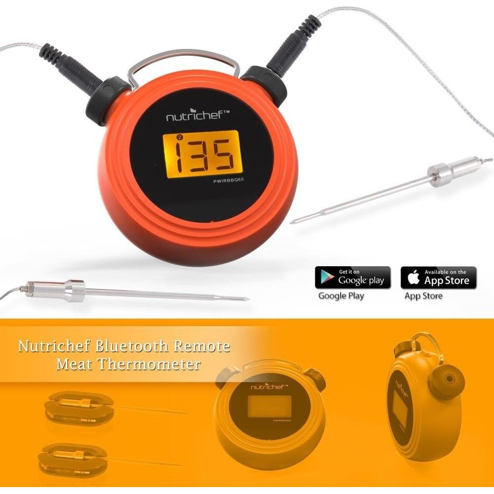 Termómetro de Barbacoa Bluetooth NutriChef PWIRBBQ60 - Duales Probes