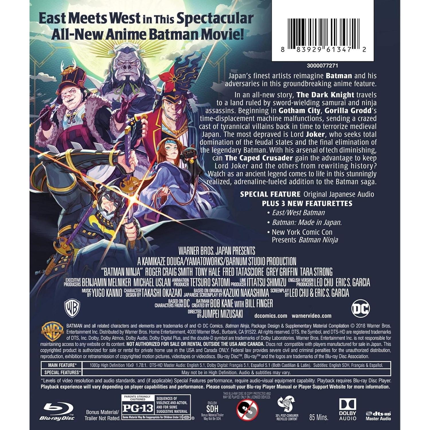 Batman Ninja Blu-ray - Película Anime 1h 25min PG-13