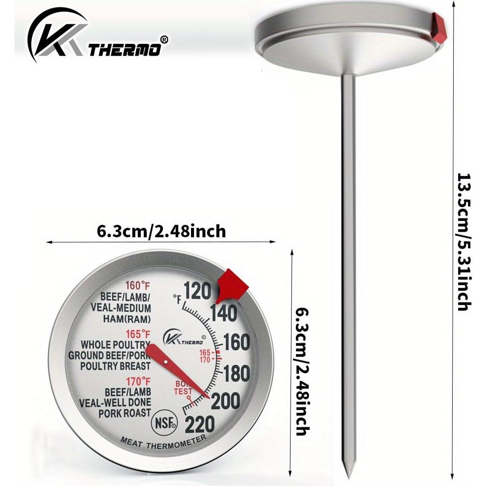 Paquete de 2 Termómetros de Cocina KT THERMO 6,35 cm Inoxidable