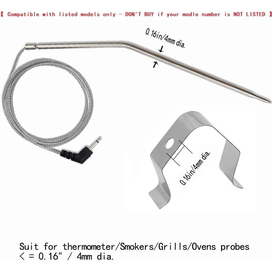 Sondas de Temperatura BBQ eBasics 2 Unidades Acero Inoxidable