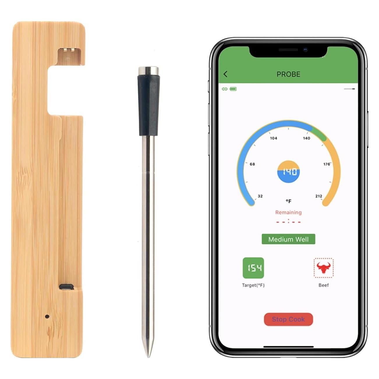 Termómetro de Carne Inalámbrico AIBBQLIFE Bluetooth 5.2 IP68