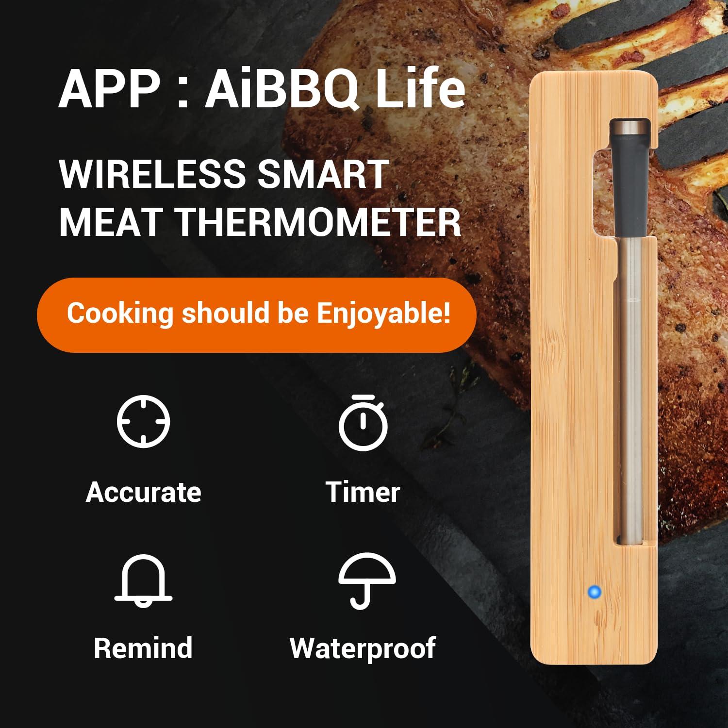Termómetro de Carne Inalámbrico AIBBQLIFE Bluetooth 5.2 IP68