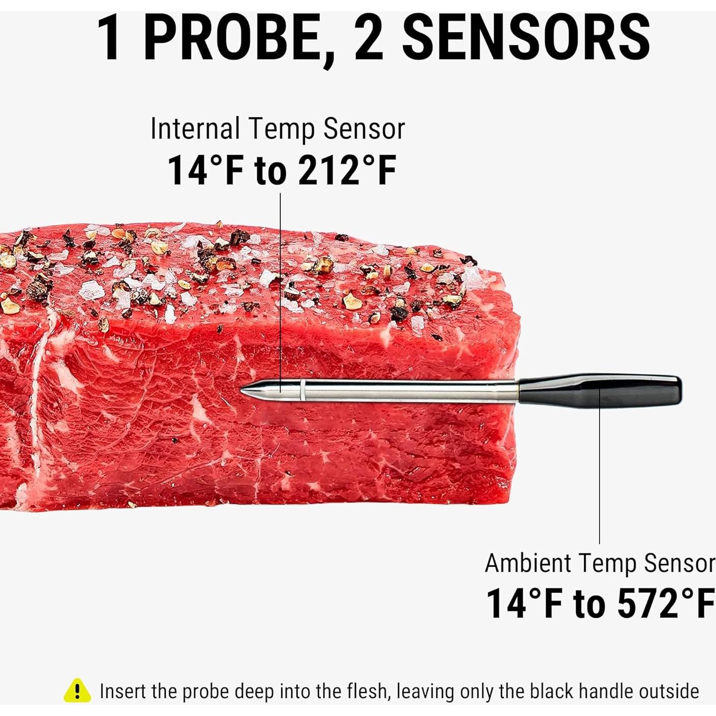 Termómetro de Carne Inalámbrico ThermoPro TP970 600m Bluetooth
