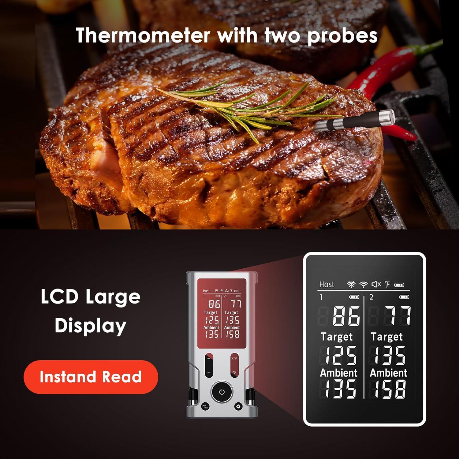 Termómetro de Carne Inalámbrico Speusurea X-109 Bluetooth