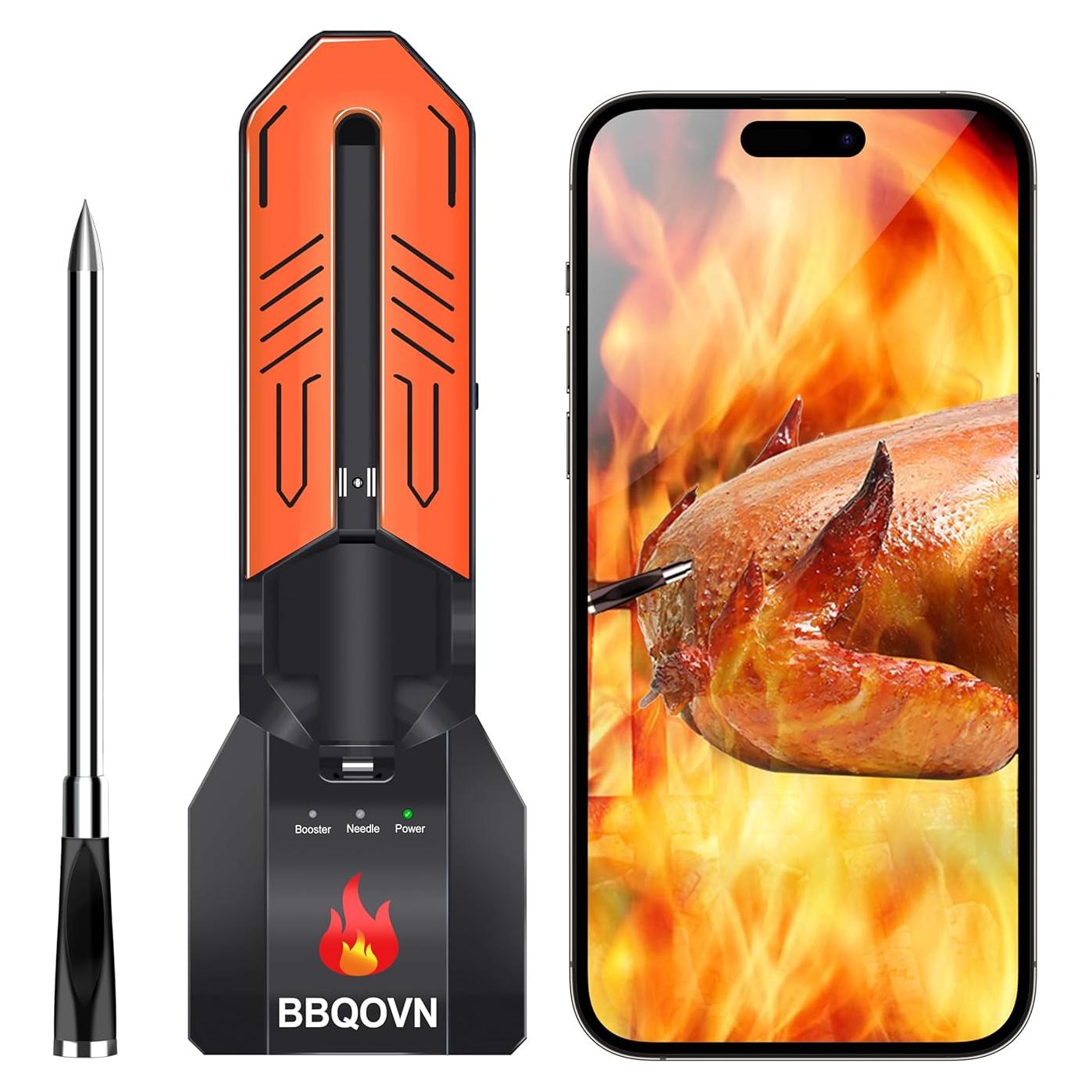 Termómetro de Carne Inalámbrico WiFi BBQOVN BBQ4 7 Sensores