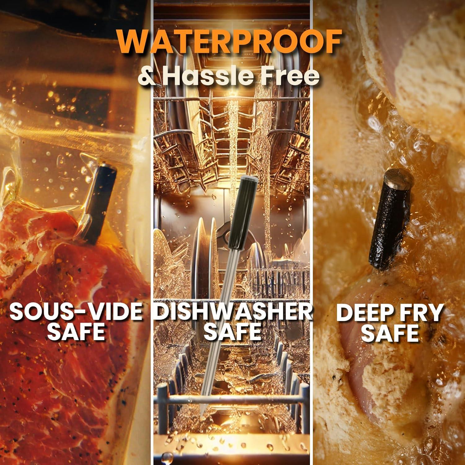 Termómetro de Carne Inalámbrico MeatStick V, 648°C, WiFi/Bluetooth