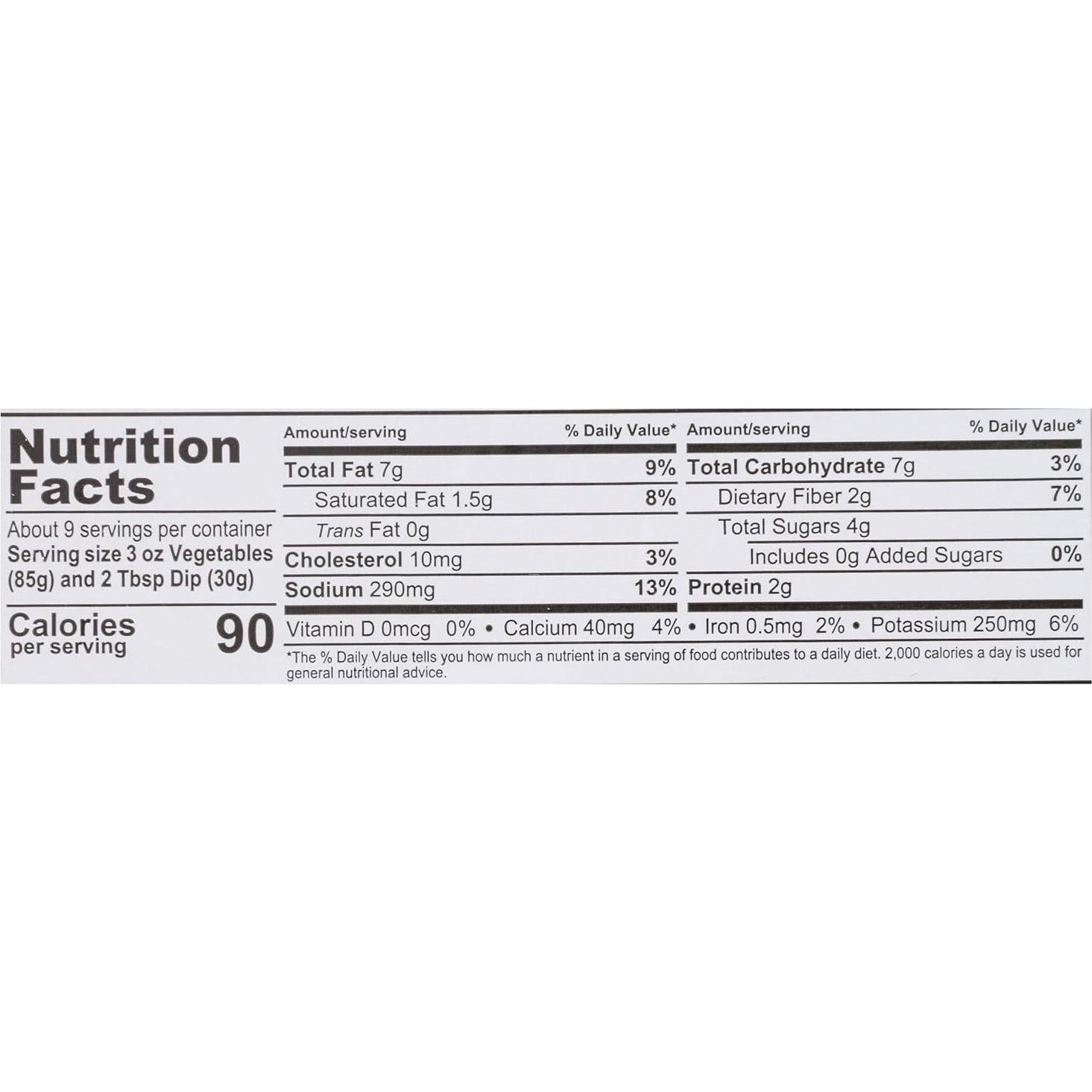 Bandeja de Verduras Orgánicas EARTHBOUND FARM con Salsa Ranch 1021g