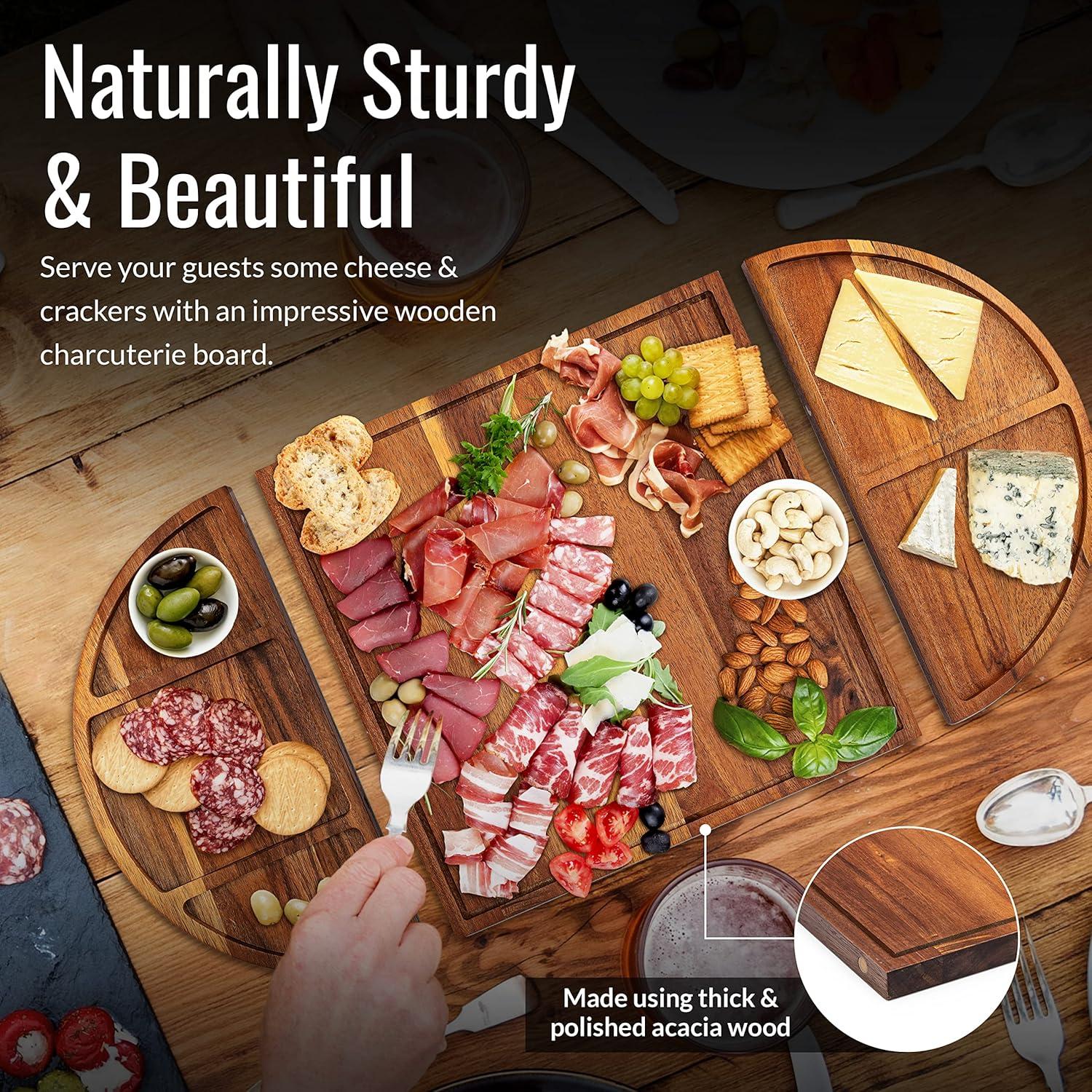 Juego de Tablas de Charcutería Synergy Loop - Madera Acacia 3 Piezas