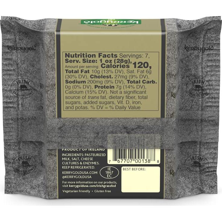 Queso Cheddar Kerrygold Reserva Aged 2 Años 198g Natural