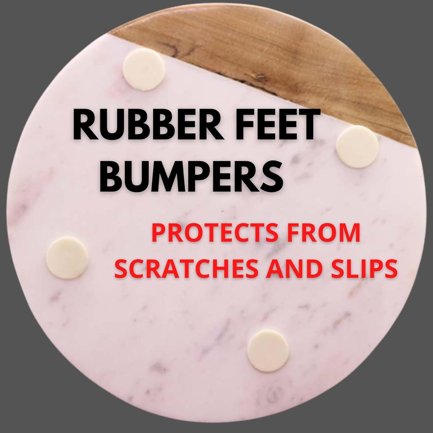 Tabla de Queso de Mármol Blanco KC KULLICRAFT 25,4 cm