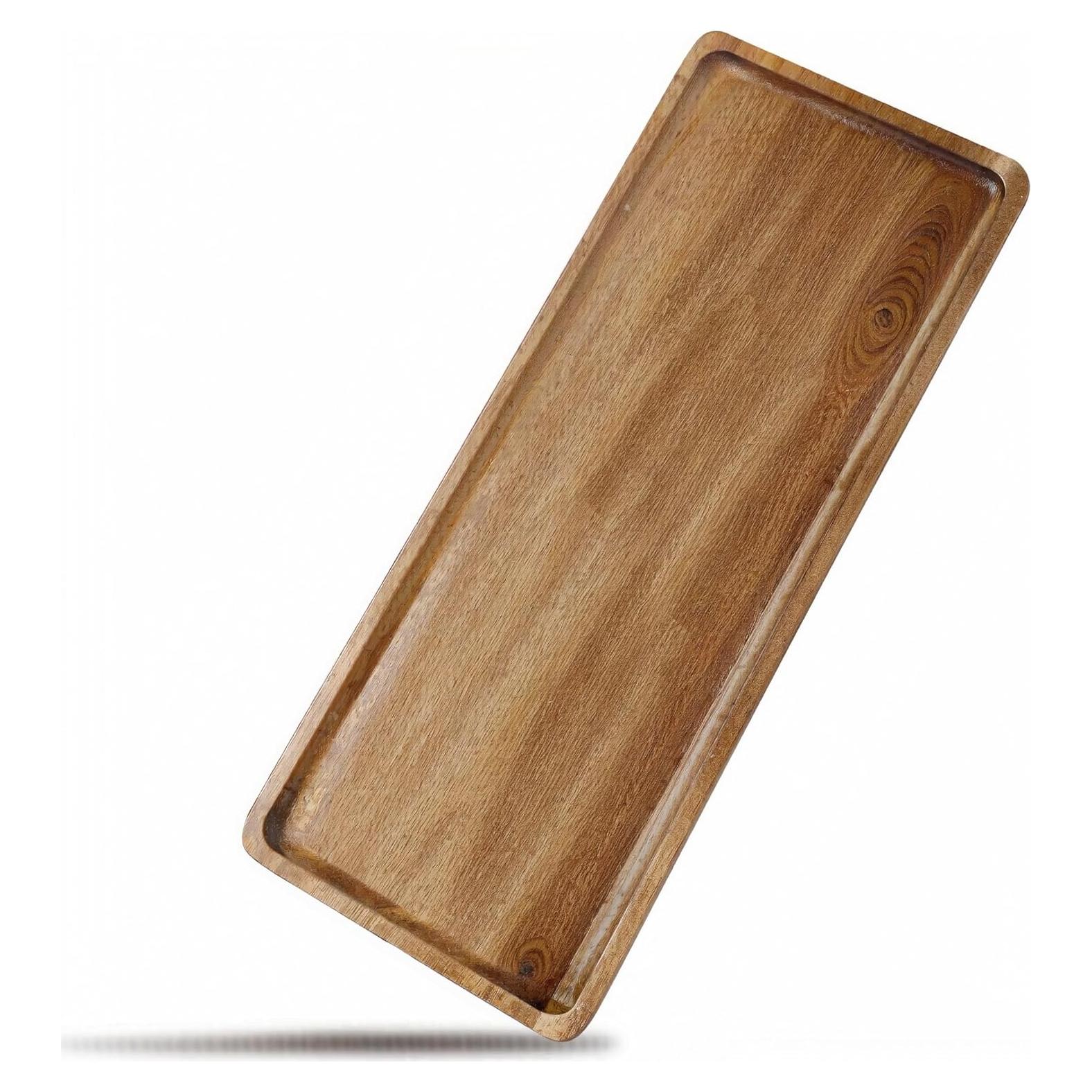 Bandeja de Servicio de Madera de Acacia Linwnil 36x14 cm