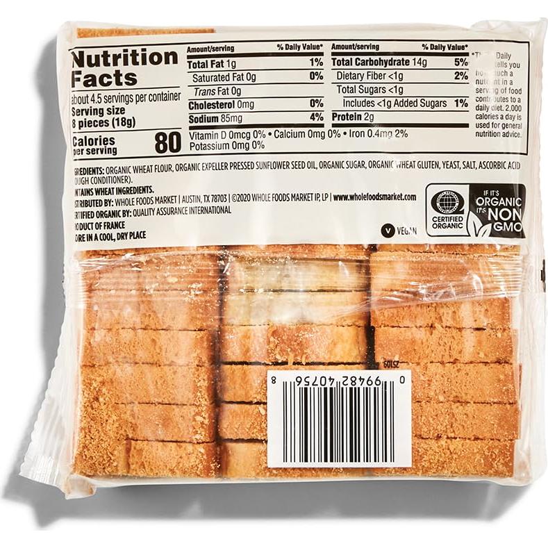 Tostadas Mini Orgánicas 365 Whole Foods 79 g