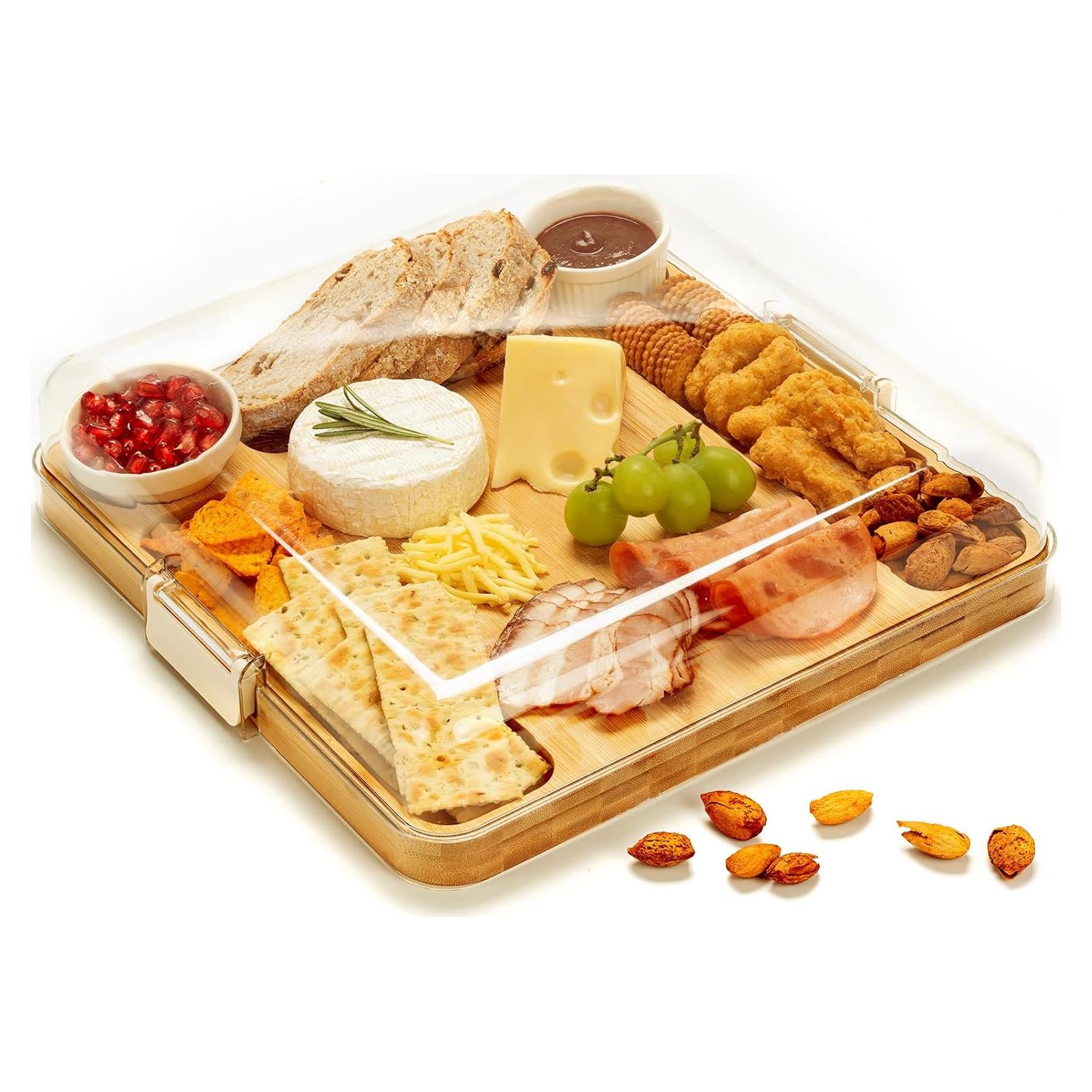 Tabla de Charcutería Combler de Bambú 5 Compartimentos 31.75cm