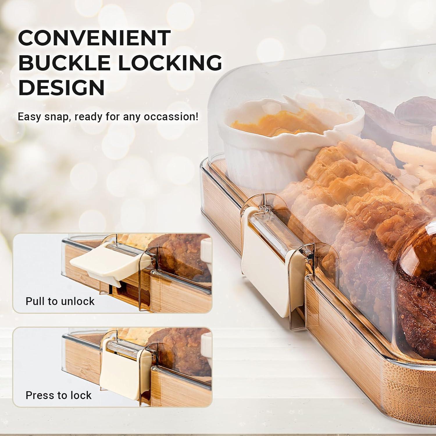 Tabla de Charcutería Combler de Bambú 5 Compartimentos 31.75cm