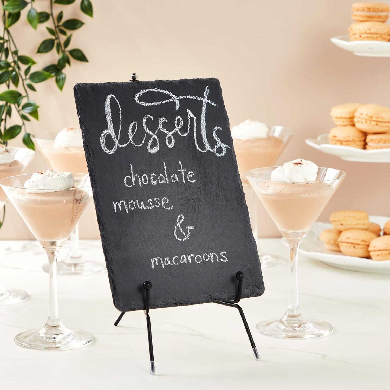 Set de 6 Tablas de Pizarra Juvale para Charcutería 15x22 cm