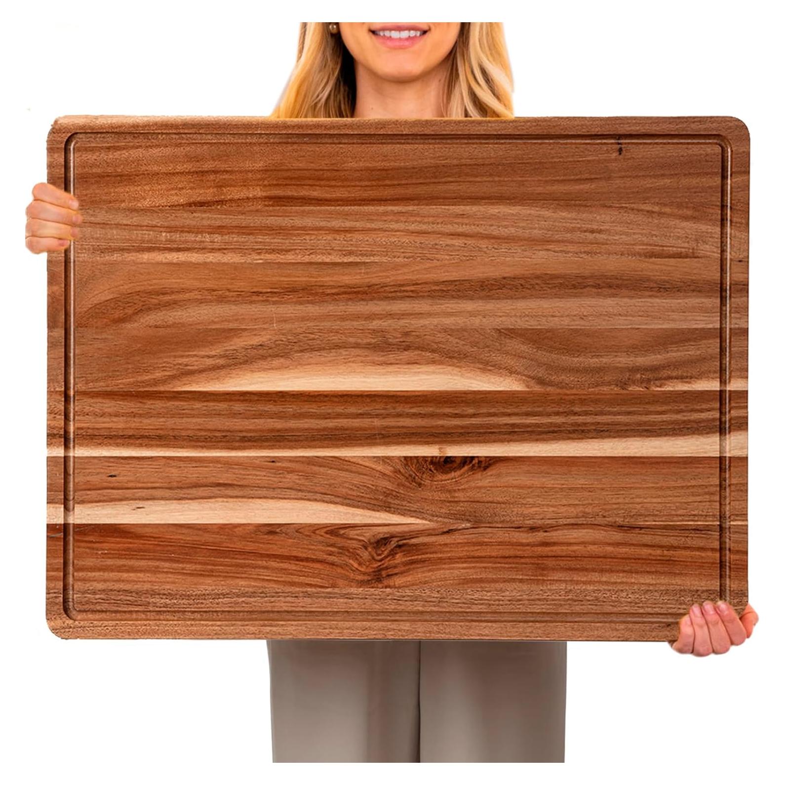 Tabla de Cortar Acacia GAOMON 61x46 cm XXL con Surco