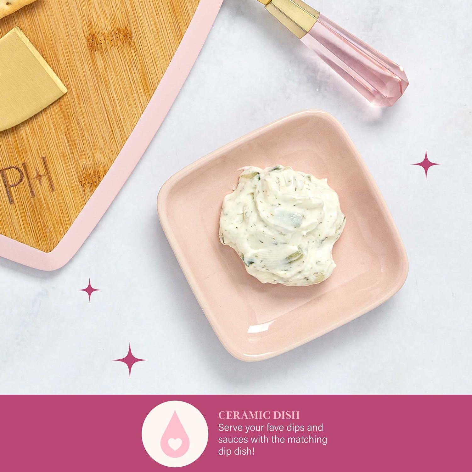 Tablero de Charcutería Paris Hilton Bambú Rosa 33x32cm