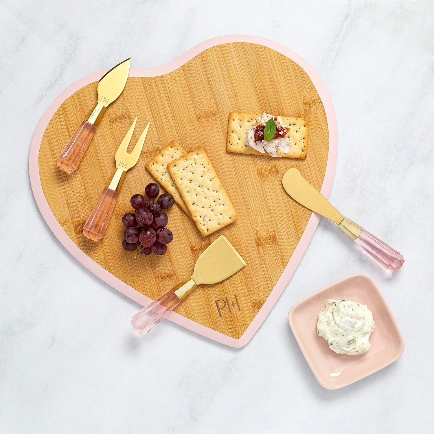Tablero de Charcutería Paris Hilton Bambú Rosa 33x32cm