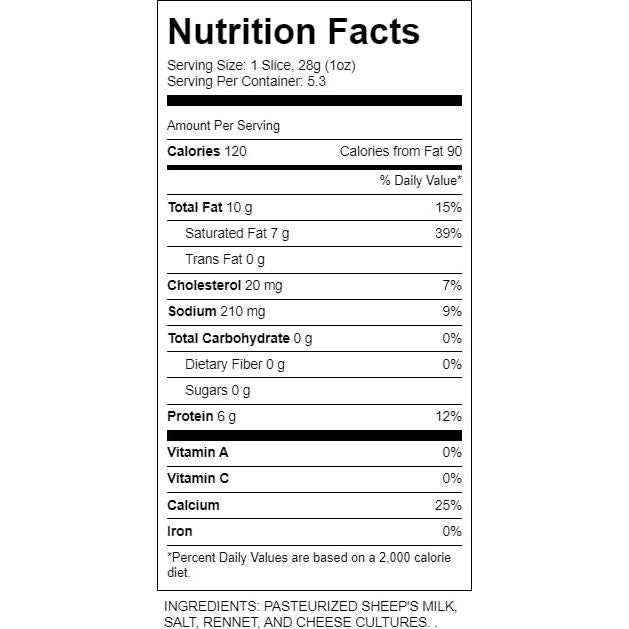 Cuña de Queso Manchego Dietz & Watson 150 g