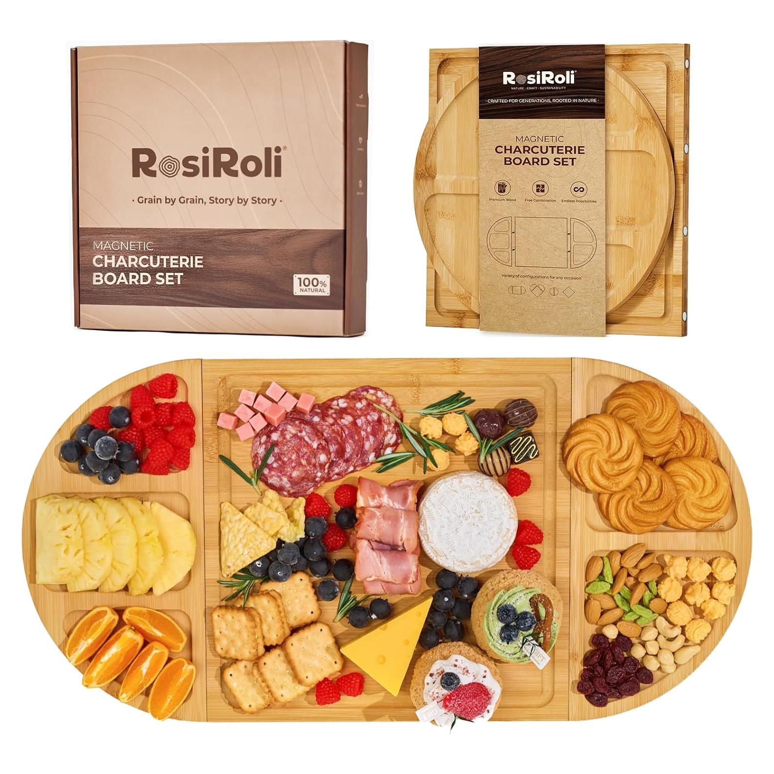 Tabla de Charcutería RosiRoli de Bambú Magnética 58,42 cm