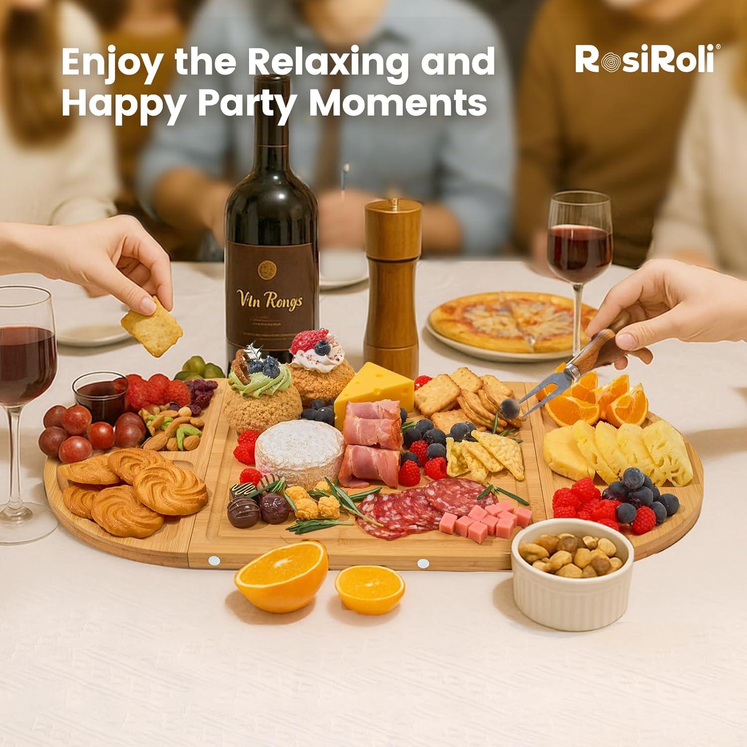 Tabla de Charcutería RosiRoli de Bambú Magnética 58,42 cm