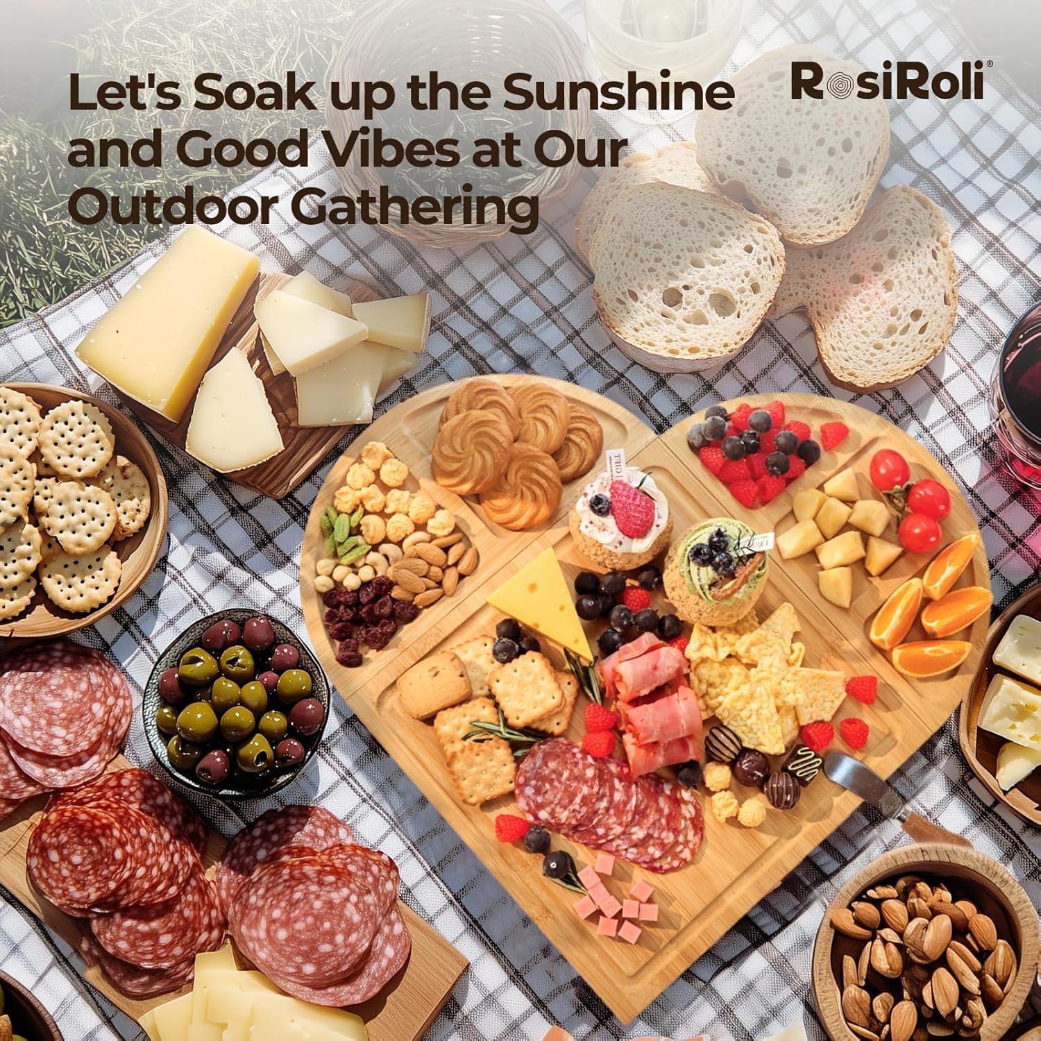 Tabla de Charcutería RosiRoli de Bambú Magnética 58,42 cm