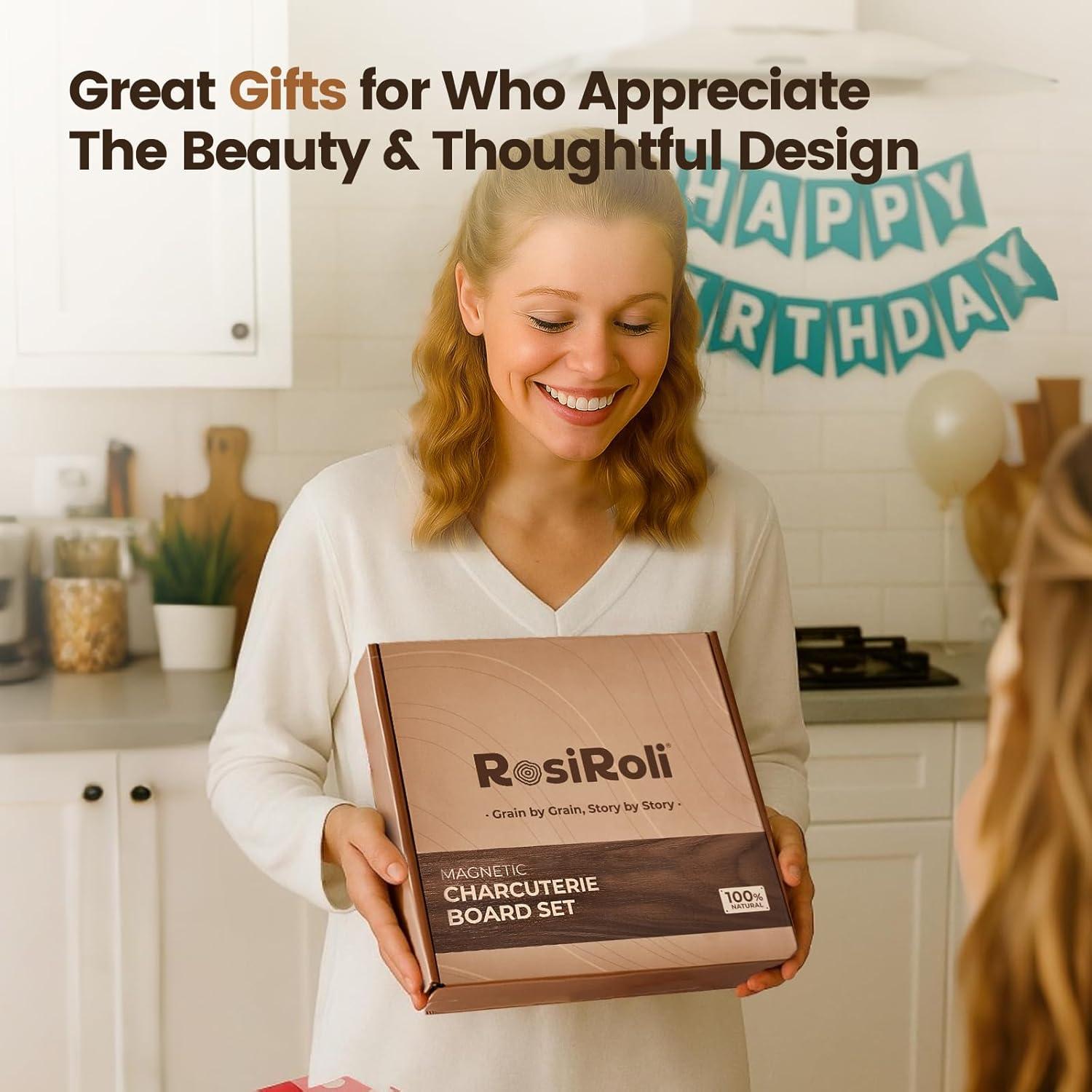 Tabla de Charcutería RosiRoli de Bambú Magnética 58,42 cm